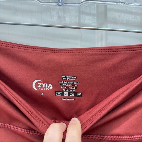 2 Zyia Active athletic leggings pockets terracotta black ombre women's 4 & small - Picture 5 of 7